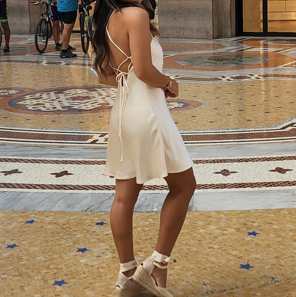 ZARA Satin Effect Dress - Picture 4 of 8